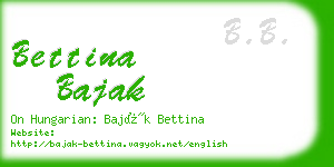 bettina bajak business card